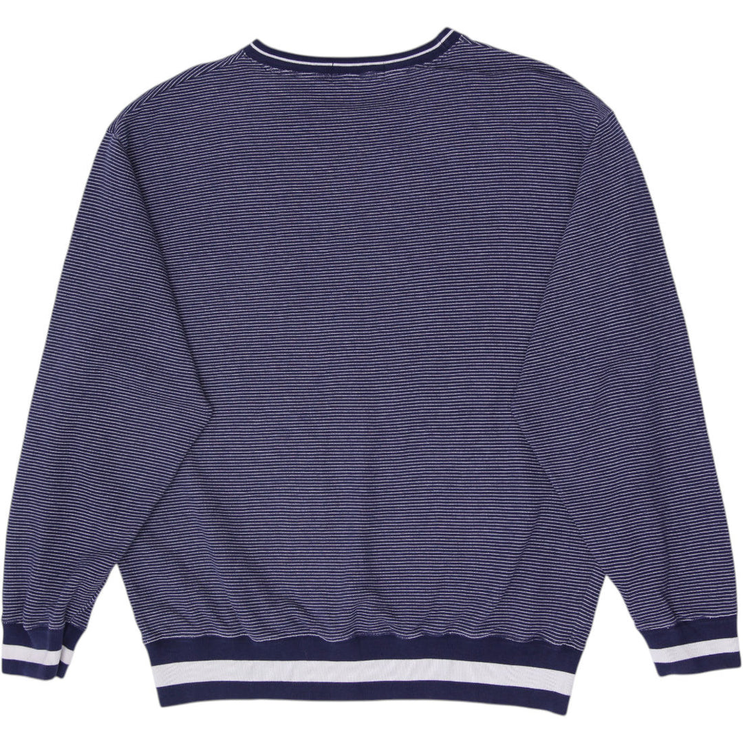 Vintage Polo Golf Ralph Lauren Striped Pullover Sweatshirt Ribbed Trim Size L