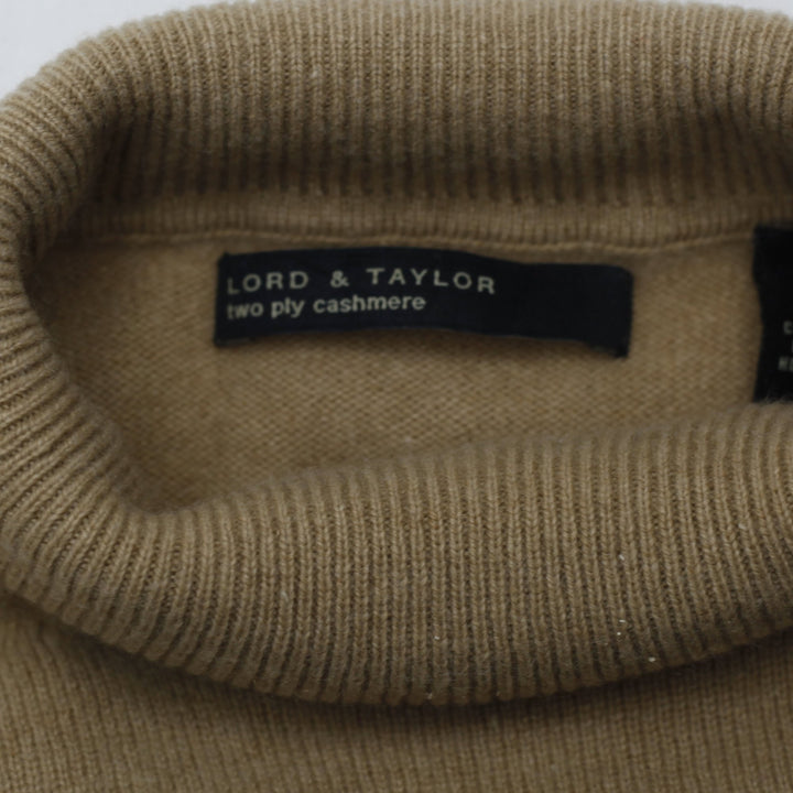 Ladies Lord & Taylor Two Ply 100% Cashmere Turtle Neck Sweater