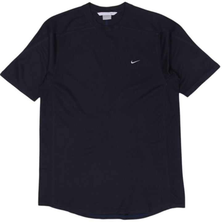 Vintage Embroidered Nike Logo Black T-Shirt