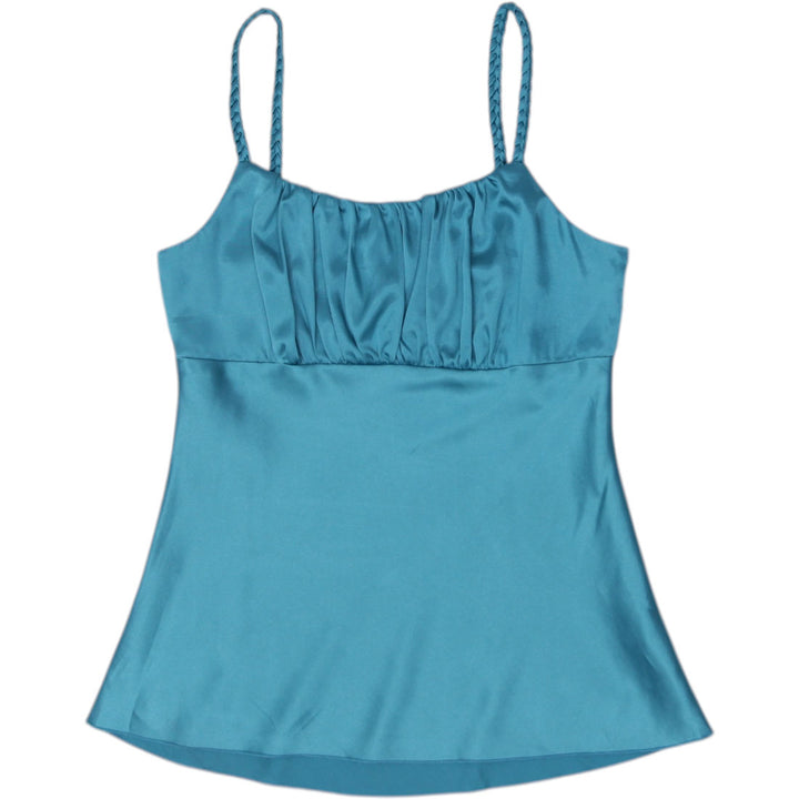 Y2K Ladies B-Wear By California Satin Ruched Cami Tank Top Size M