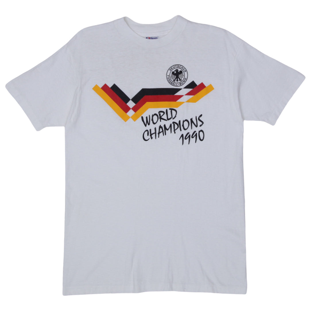 1990 Vintage Germany Deutscher Fussball-Bund T-Shirt S.Stitch Made in USA L - Fashion Rerun Vintage Migration_T-Shirt