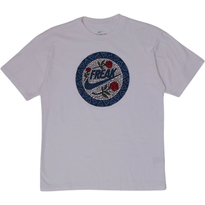 Mens Nike Giannis Antetokounmpo "Freak Swoosh" Rose Mosaic Basketball Tee