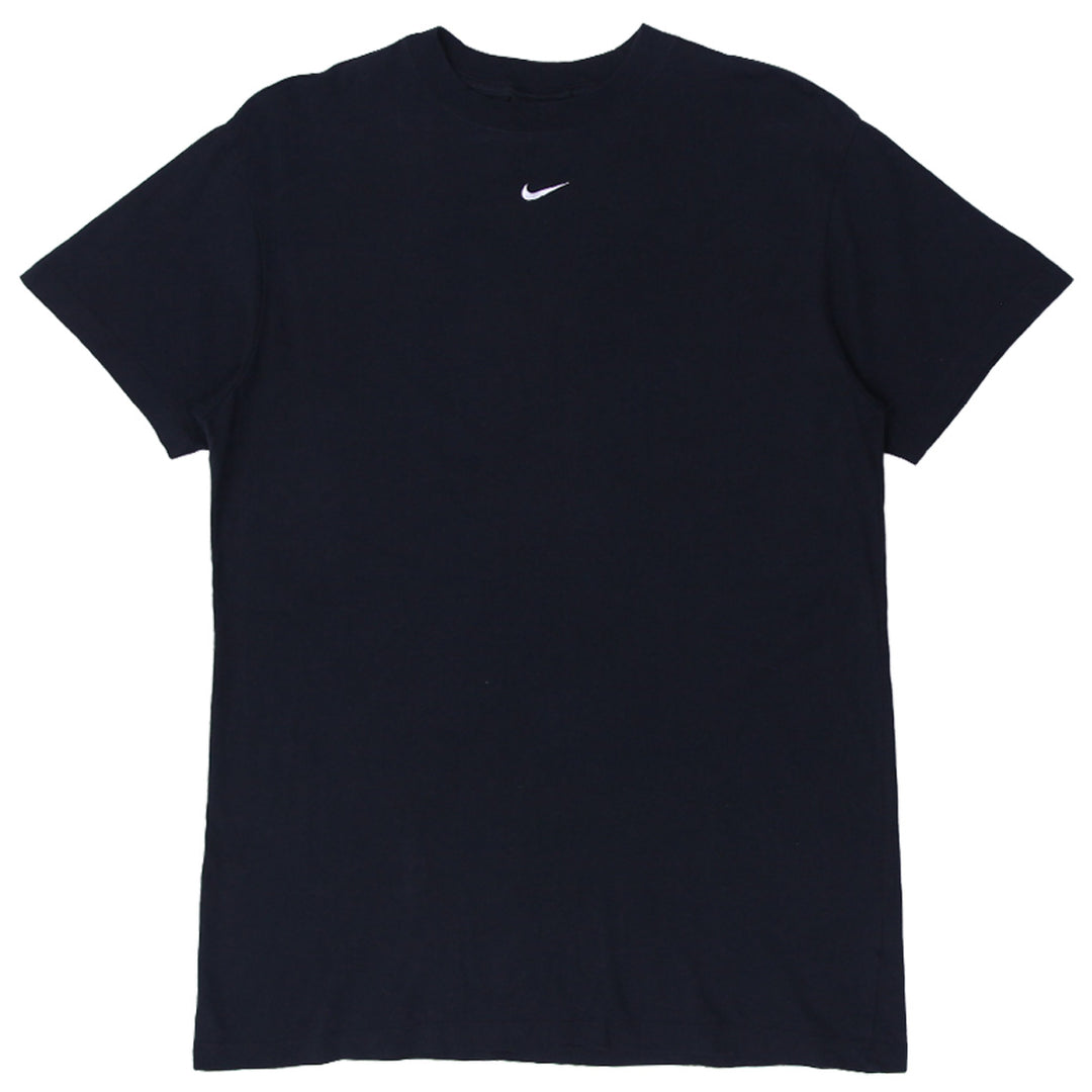 Shop Mens Nike Center Swoosh Embroidered Crewneck T-Shirt Black