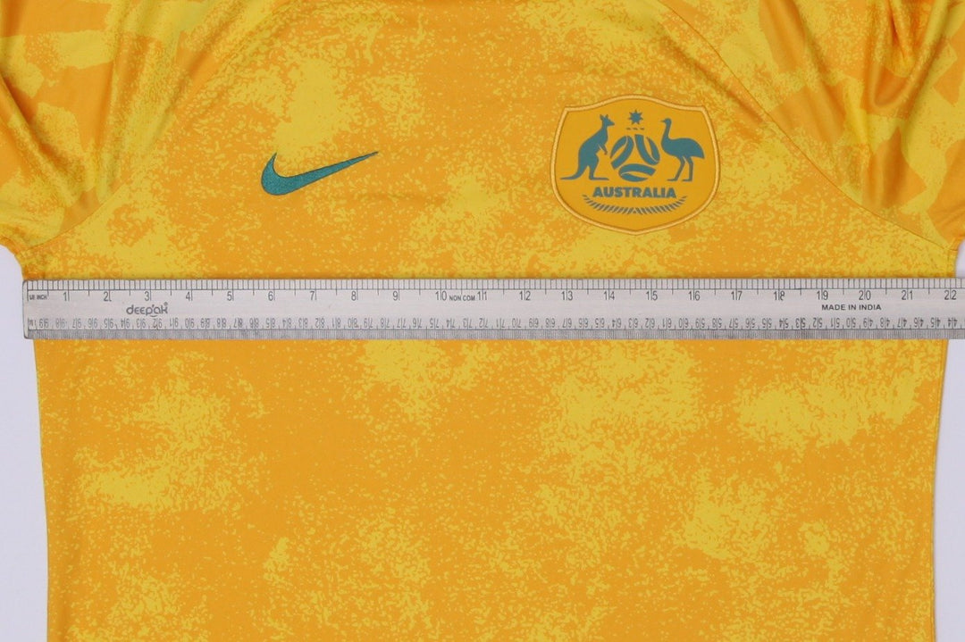 Mens Nike Australia 2022-23 Home Football Shirt Jersey Nike Gold Yellow Size L