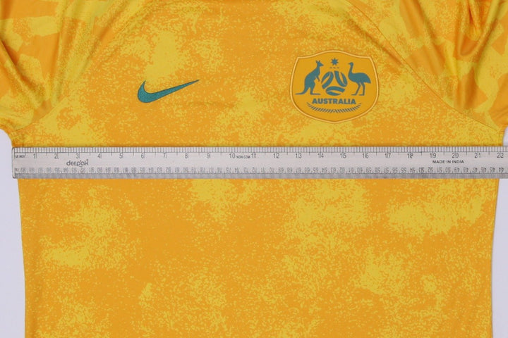 Mens Nike Australia 2022-23 Home Football Shirt Jersey Nike Gold Yellow Size L