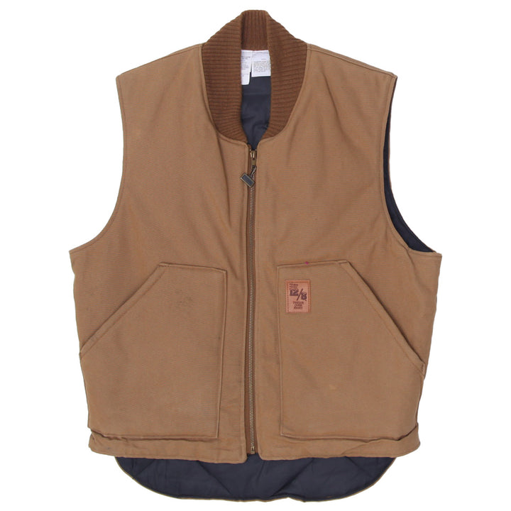 Vintage 90's Walls Premium 12/8 Made In USA Brown Vest