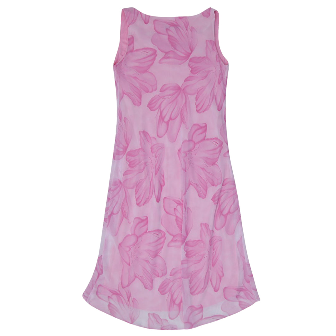 Y2K Ladies Alyn Paige New York Drape Neck Floral Sleeveless Dress