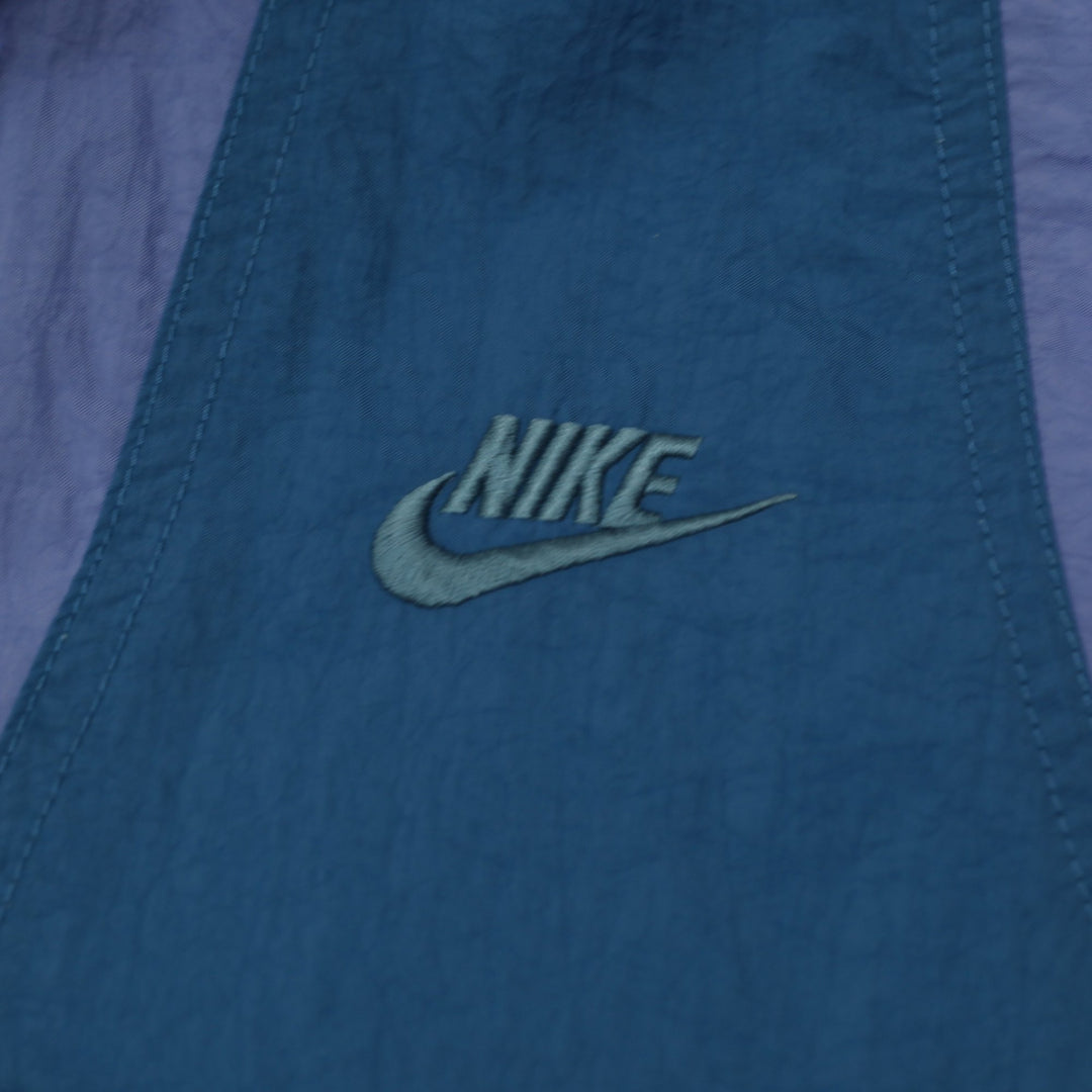 Vintage 90s Embroidered Nike Logo Windbreaker Zipper Jacket | Migration_Jackets - Detail View | Fashion Rerun