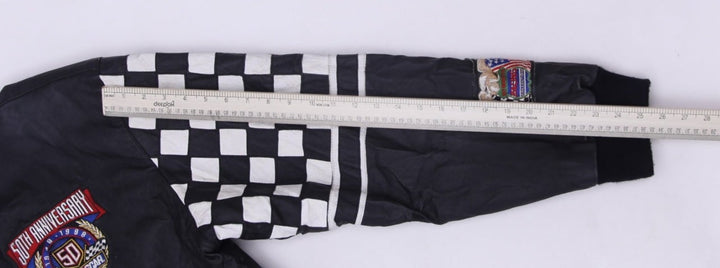 Vintage Jeff Hamilton Racing Black Leather NASCAR 50th Anniversary Jacket XXL | Migration_Jackets - View 8 | Fashion Rerun