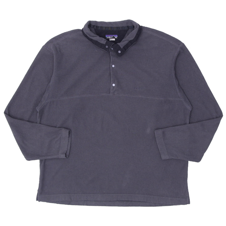 Vintage Patagonia Snap T Fleece Pullover Gray Size Medium - Fashion Rerun Vintage Migration_Sweaters