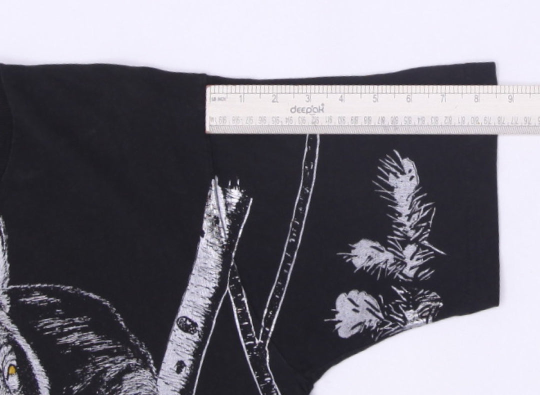 Vintage Mens Fruit of the Loom T-Shirt Black Wolf Graphic Nature | Migration_T-Shirts - View 8 | Fashion Rerun