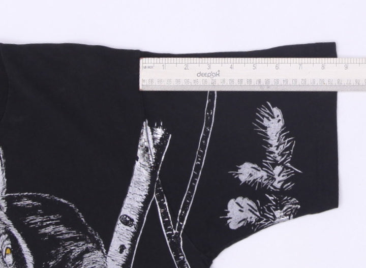 Vintage Mens Fruit of the Loom T-Shirt Black Wolf Graphic Nature | Migration_T-Shirts - View 8 | Fashion Rerun