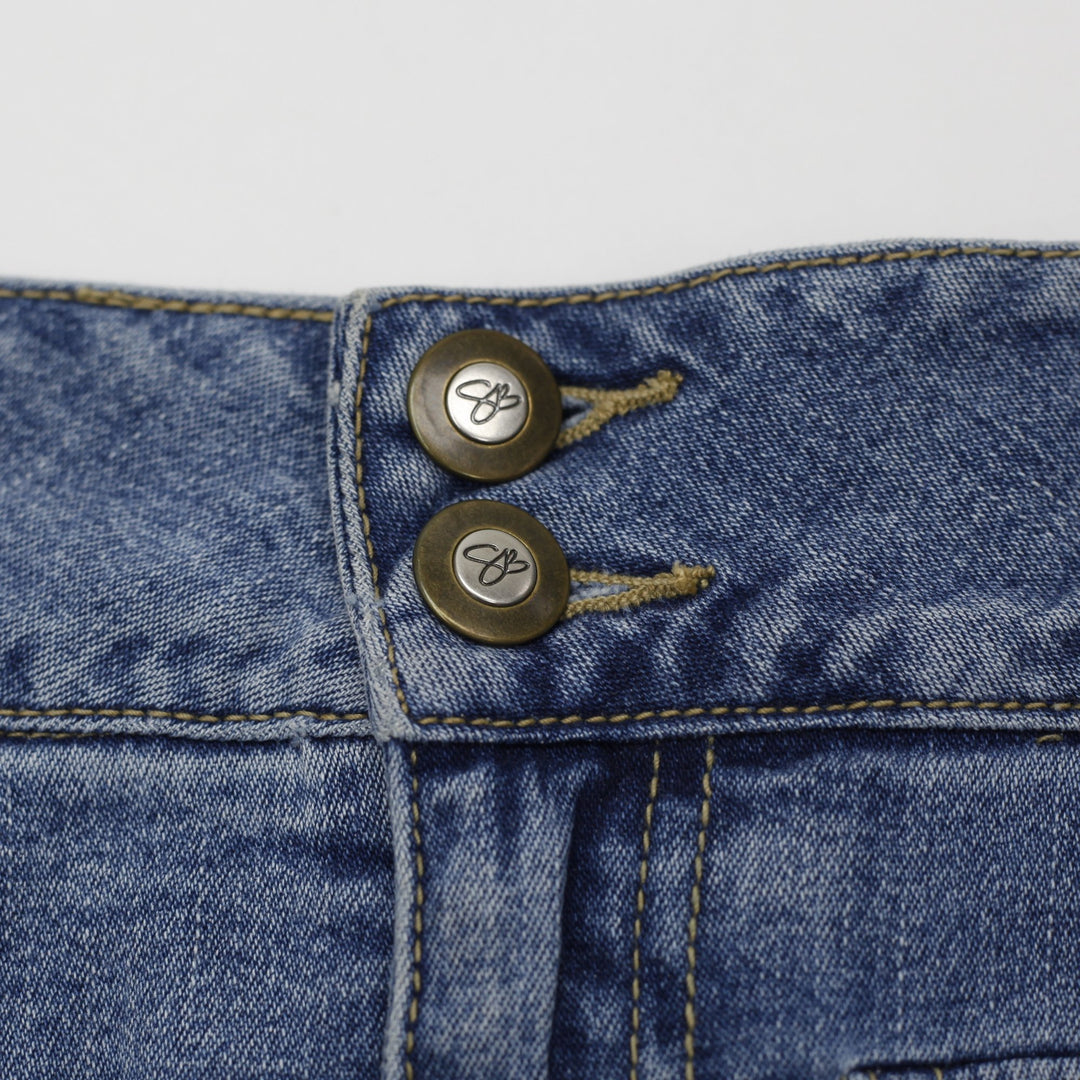 Y2K Ladies Denim Mini Short Skirt Size 9/10