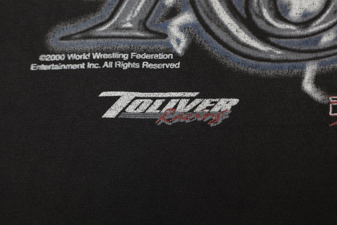 Vintage Mens 2000 WWF The Rock Brahma Bull Toliver Racing T-Shirt