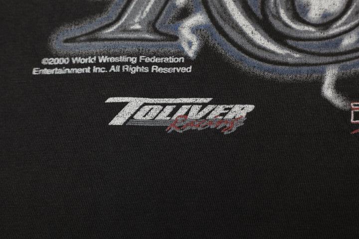 Vintage Mens 2000 WWF The Rock Brahma Bull Toliver Racing T-Shirt