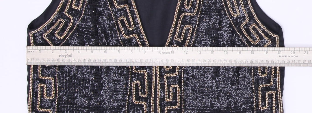 Halsey Beaded Sequin Fashion Vest Size M | Migration_Vests MJ DROP - View 8 | Fashion Rerun