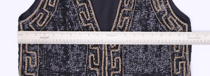 Halsey Beaded Sequin Fashion Vest Size M | Migration_Vests MJ DROP - View 8 | Fashion Rerun