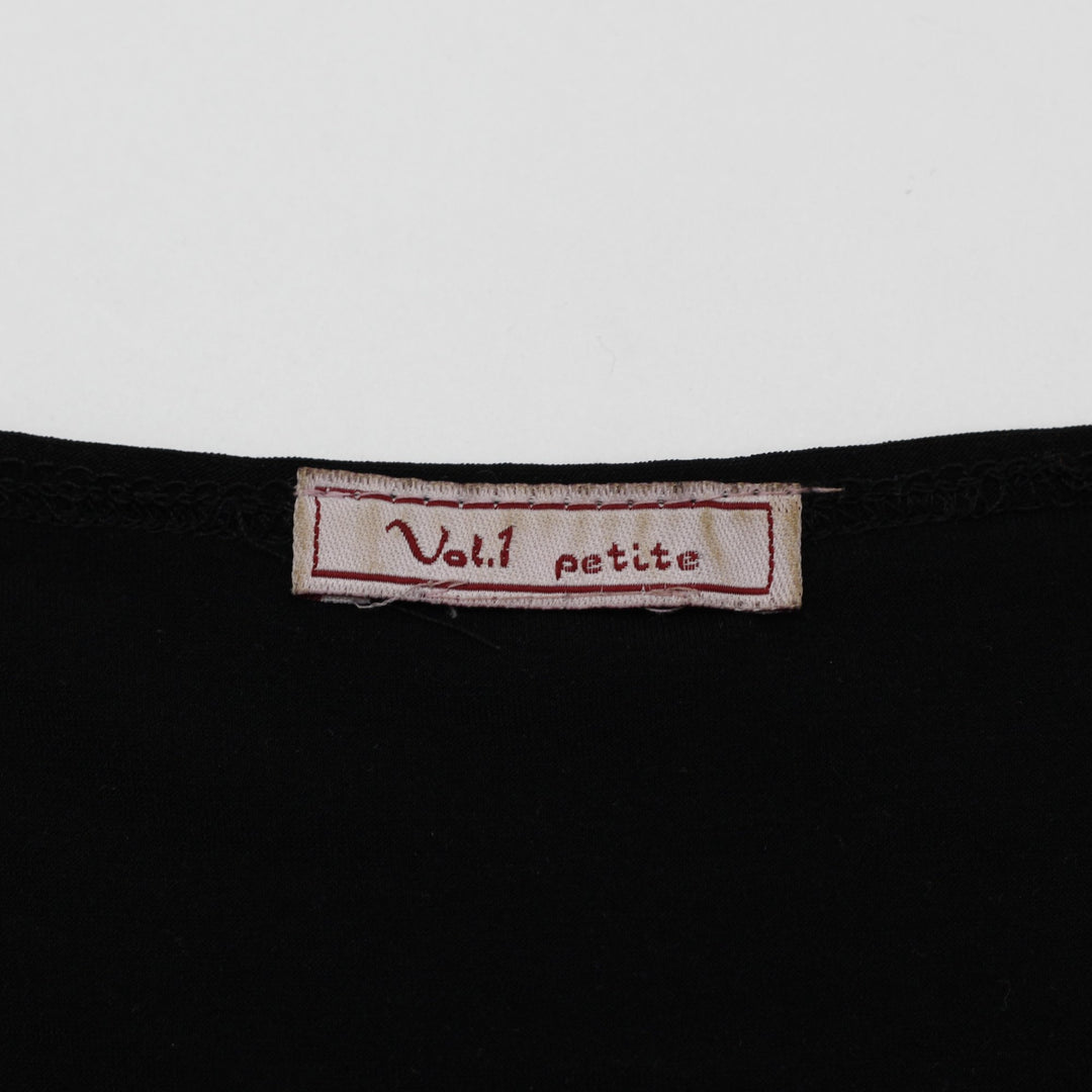 Y2K Ladies Vohl Petite Sleeveless Top Black Pink