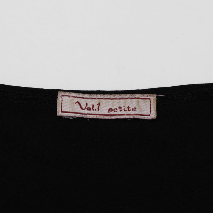 Y2K Ladies Vohl Petite Sleeveless Top Black Pink