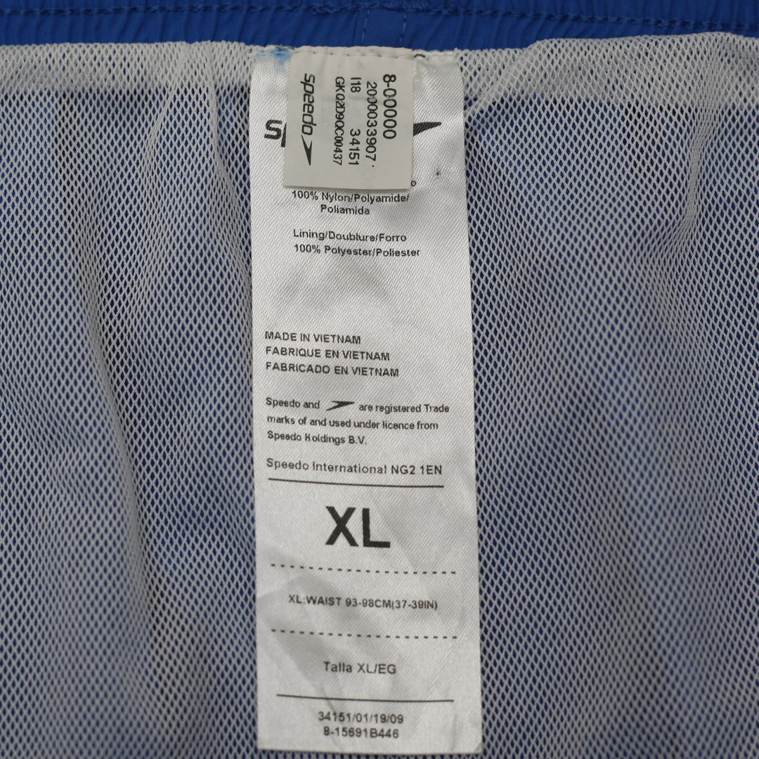 Mens Speedo Swim Trunks Blue Mesh Liner Size XL