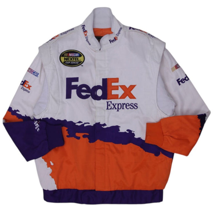 Vintage 00s Jeff Hamilton Joe Gibbs FedEX Splash Style Racing Jacket Size L | Migration_Jackets | Fashion Rerun