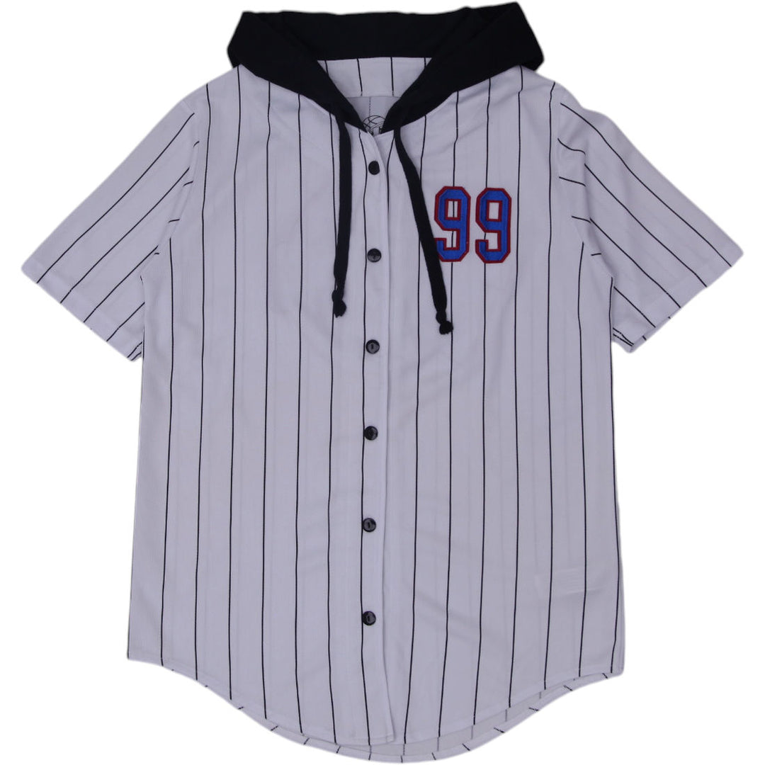 Mens Space Jam Tune Squad Hoodie White Pinstripe Graphic Jersey Size M | Migration_Jerseys | Fashion Rerun