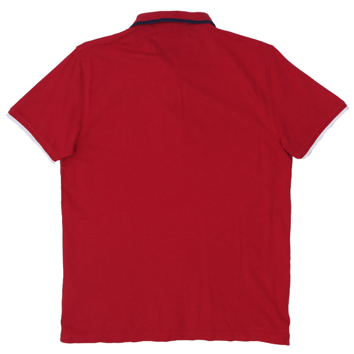 Mens Tommy Hilfiger Slim Fit Polo T-Shirt Red - Fashion Rerun Vintage Migration_T-Shirt