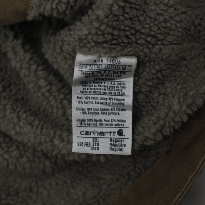 Mens Carhartt Sherpa Lined Vest Brown Full Zip Workwear Size 2XL | Migration_Vests WW Collection - View 6 | Fashion Rerun