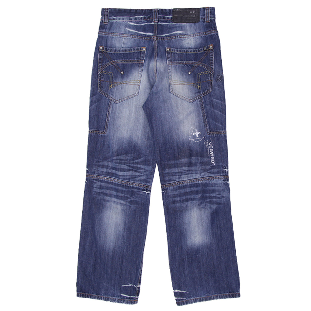 Y2K Mens Rocawear Original Fit Washed Jeans featuring vintage 2000s streetwear style