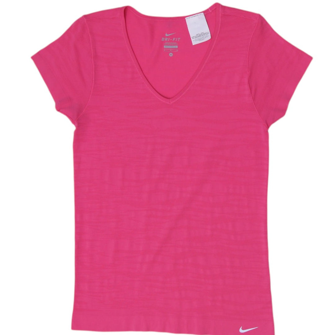 Ladies Nike Dri-FIT V-Neck Knit Short-Sleeve Training Top Size M