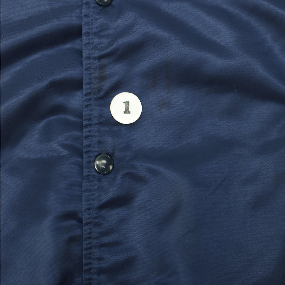 Vintage Chicago Bears NFL Starter Satin Bomber Navy Jacket Large