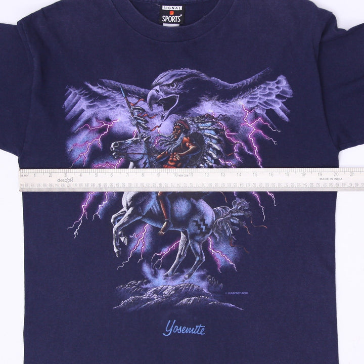 Vintage 1993 Signal Sports Yosemite Eagle Lightning Horse T-Shirt