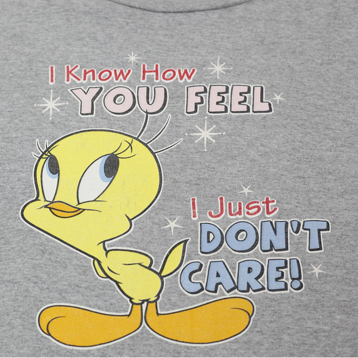 Vintage Mens Looney Tunes Tweety Bird "I Know How YOU FEEL...I Just DON'T CARE!"