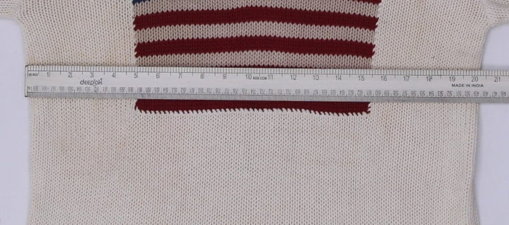 Vintage Polo By Ralph Lauren Iconic Flag Cotton Crewneck Sweater M