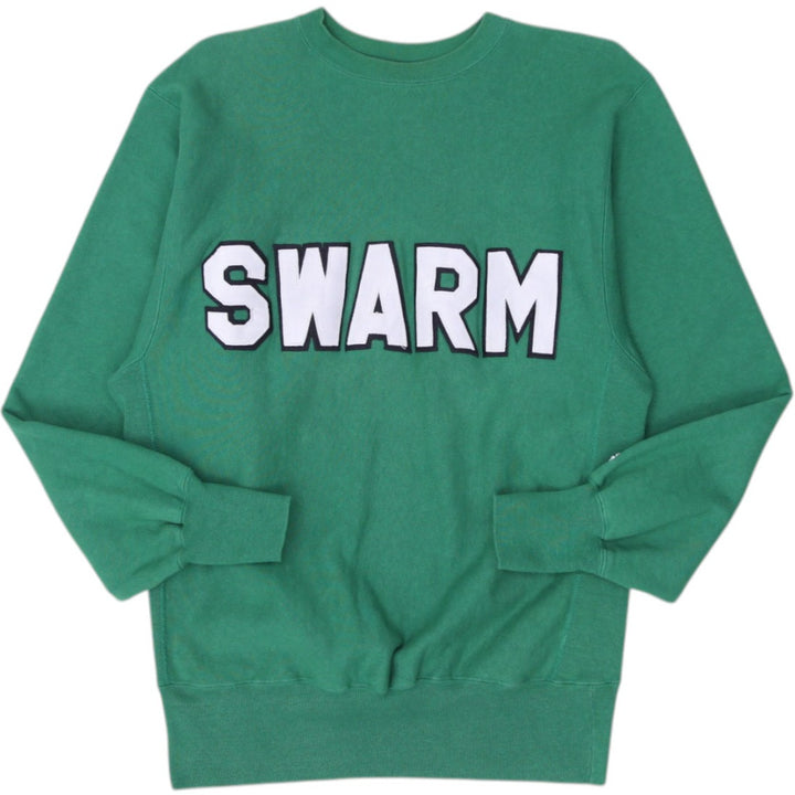 Vintage Champion Reverse Weave Green SWARM Sweatshirt Made In USA X-Large