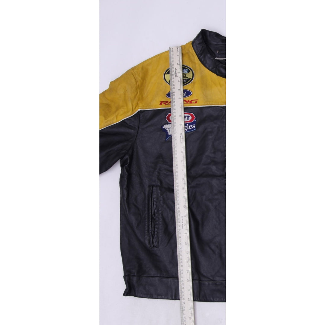 Vintage 2000s Wilson Leather Nascar Matt Kenseth DeWalt Jacket Size XL | Migration_Jackets - View 8 | Fashion Rerun