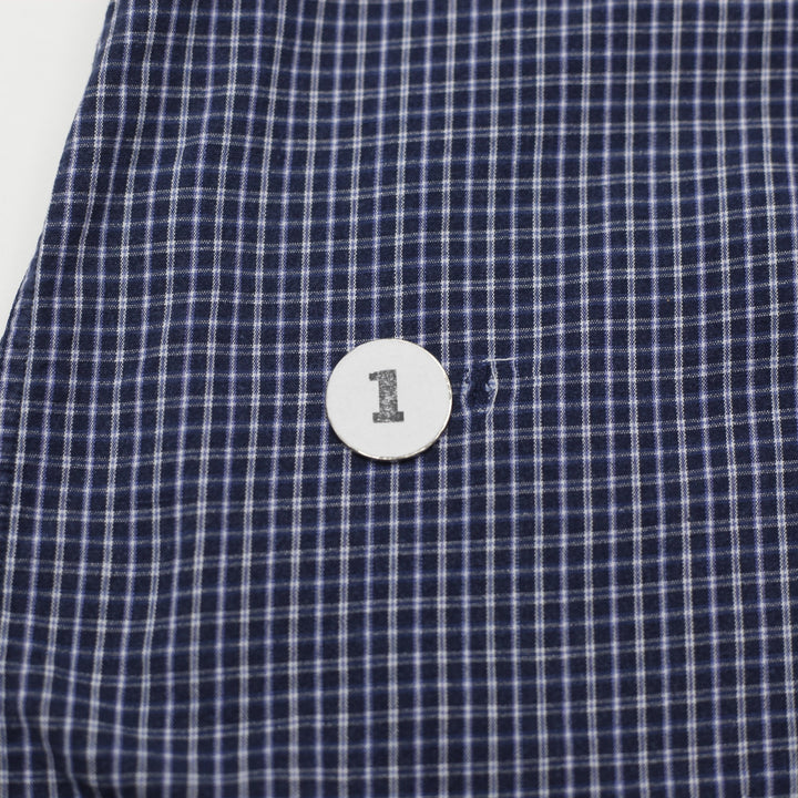 Mens Ralph Lauren Blake Shirt Navy Checkered Cotton Casual