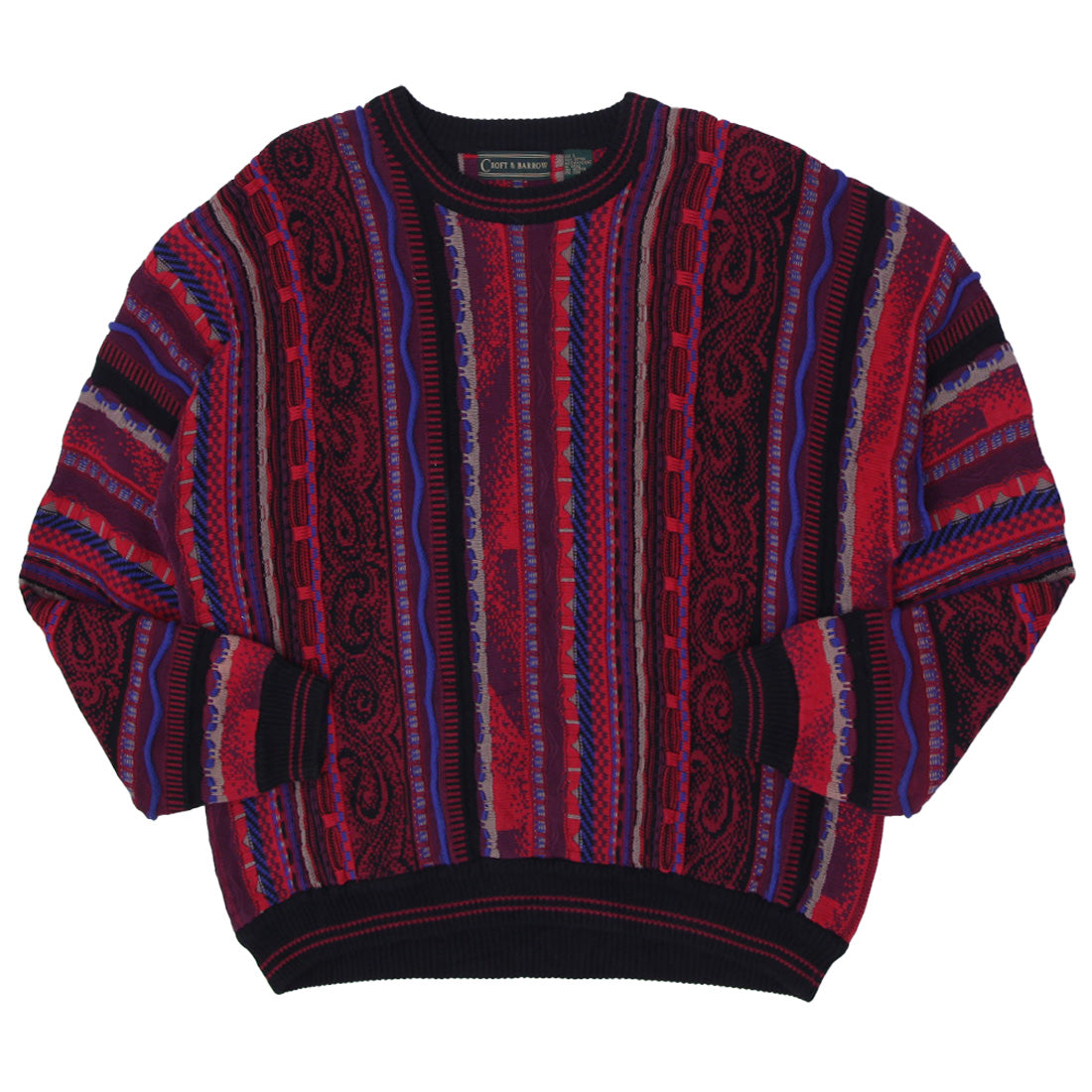 Shop Vintage Croft & Barrow 3D Knit Sweater Coogi Style 90s Biggie