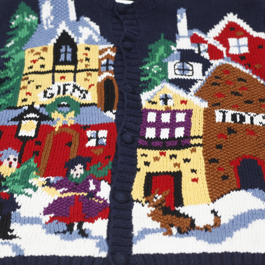 Vintage 90s Ladies Birch Bros Holiday Christmas Graphic Knit Sweater Size L