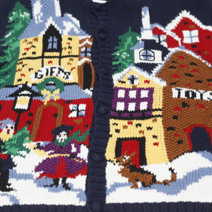 Vintage 90s Ladies Birch Bros Holiday Christmas Graphic Knit Sweater Size L