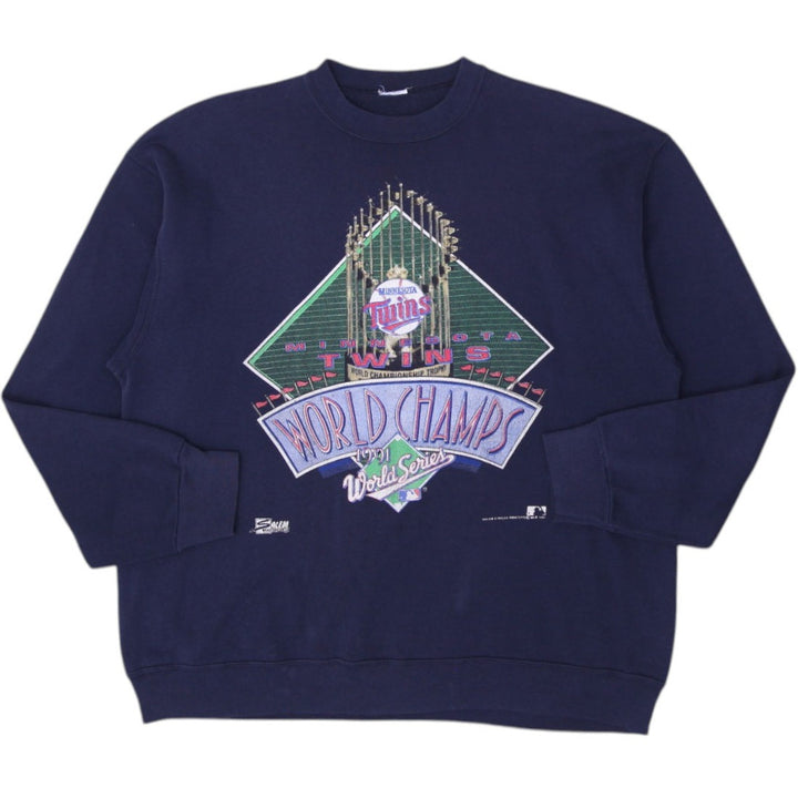 Vintage 1991 Minnesota Twins World Series Champions Navy Sweatshirt | Migration_Sweatshirt | Fashion Rerun