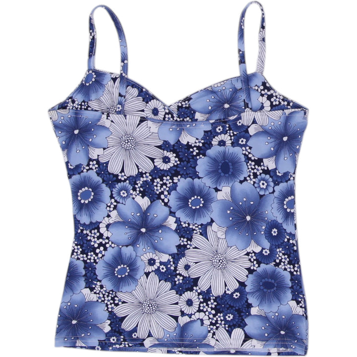 Y2K Ladies Floral Print Tank Top Size M