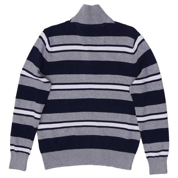 Mens Tommy Hilfiger Striped Quarter Zip Sweater