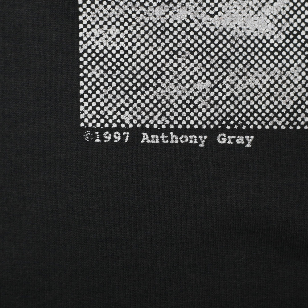 Vintage 1997 Anthony Gray One Step Beyond Single Stitch Black T-Shirt | Migration_T-Shirts - Detail View | Fashion Rerun