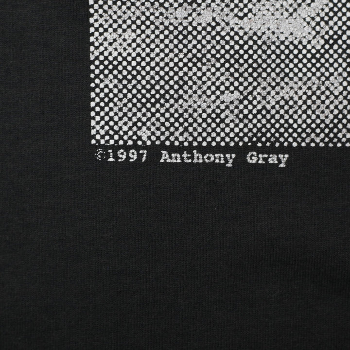 Vintage 1997 Anthony Gray One Step Beyond Single Stitch Black T-Shirt | Migration_T-Shirts - Detail View | Fashion Rerun