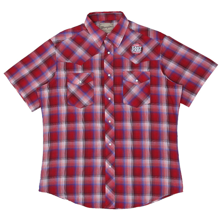 Vintage Wrangler Red Plaid Pearl Button Western Shirt Size L - Fashion Rerun Vintage Migration_Shirt