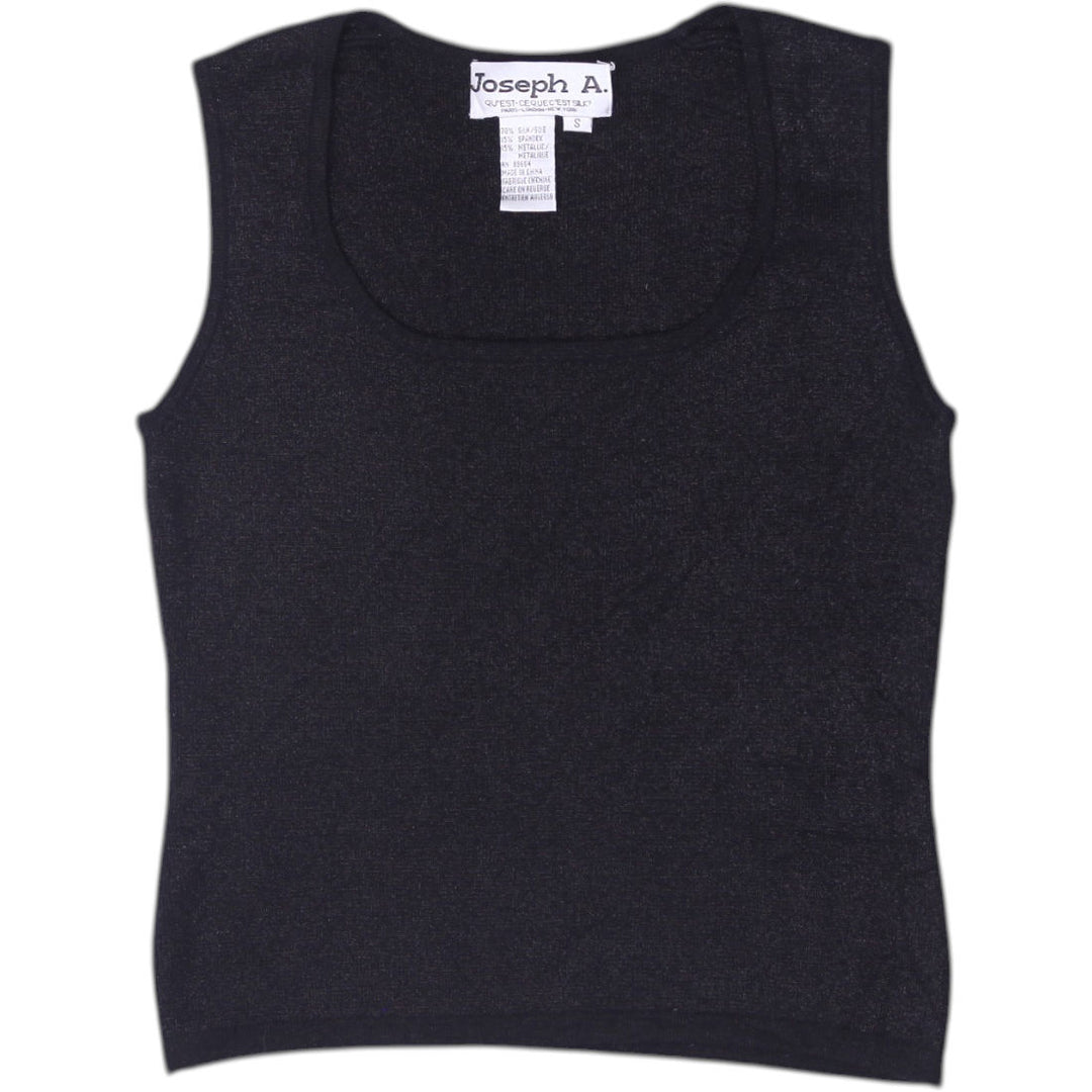 Y2K Ladies Joseph A. Metallic Shimmer Tank Top Size S