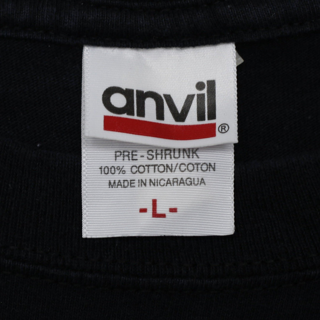 Vintage Mens Anvil AC/DC Back In Black Band T-Shirt