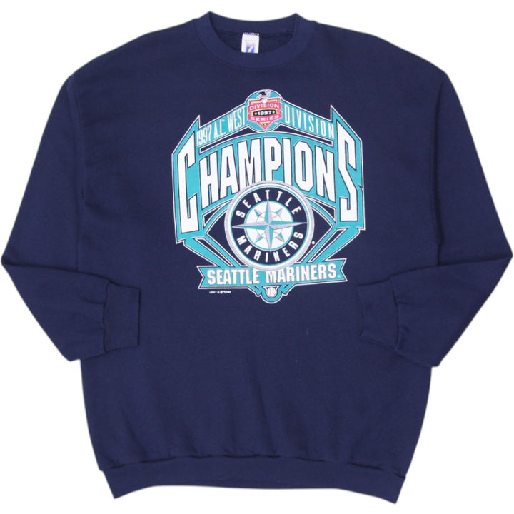 Vintage 1997 Seattle Mariners AL West Division Champions Sweatshirt 2XL USA Made | Migration_Sweatshirt | Fashion Rerun