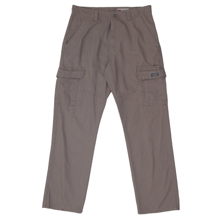 Mens Wrangler Relaxed Fit Brown Cargo Pants